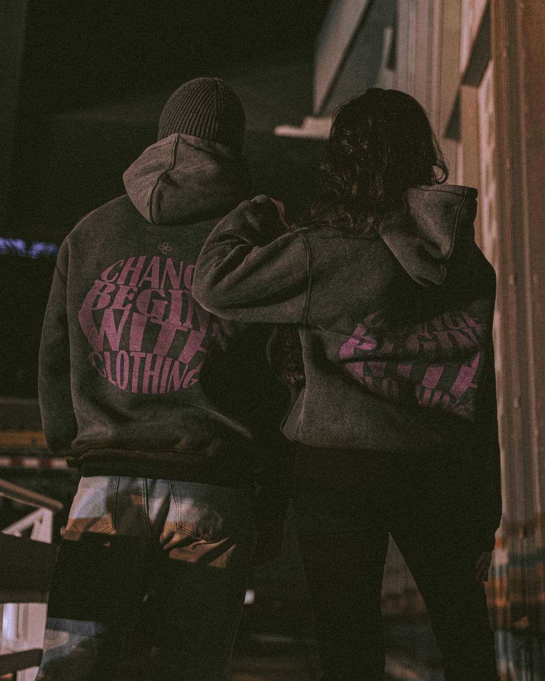 Oversized Hoodie - Change Begins With Clothing
