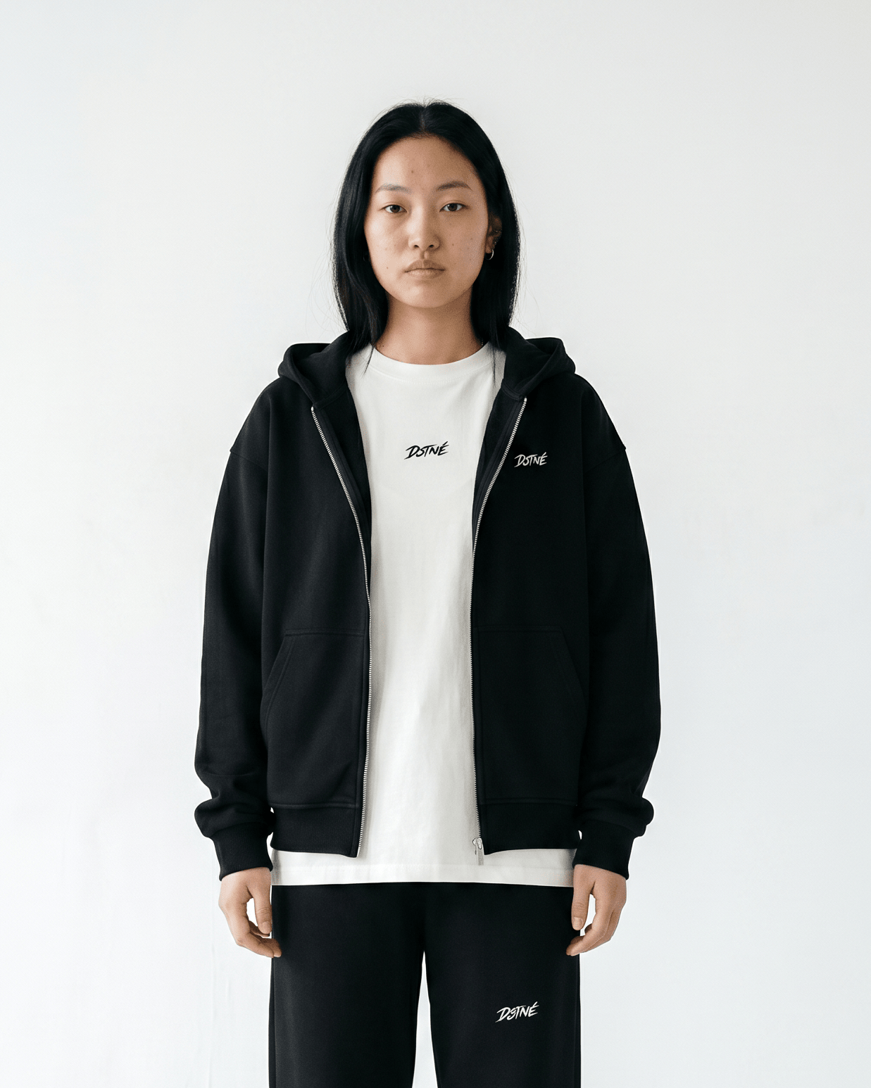 Oversized Zipper Hoodie - Sakura - Destinée Clothing