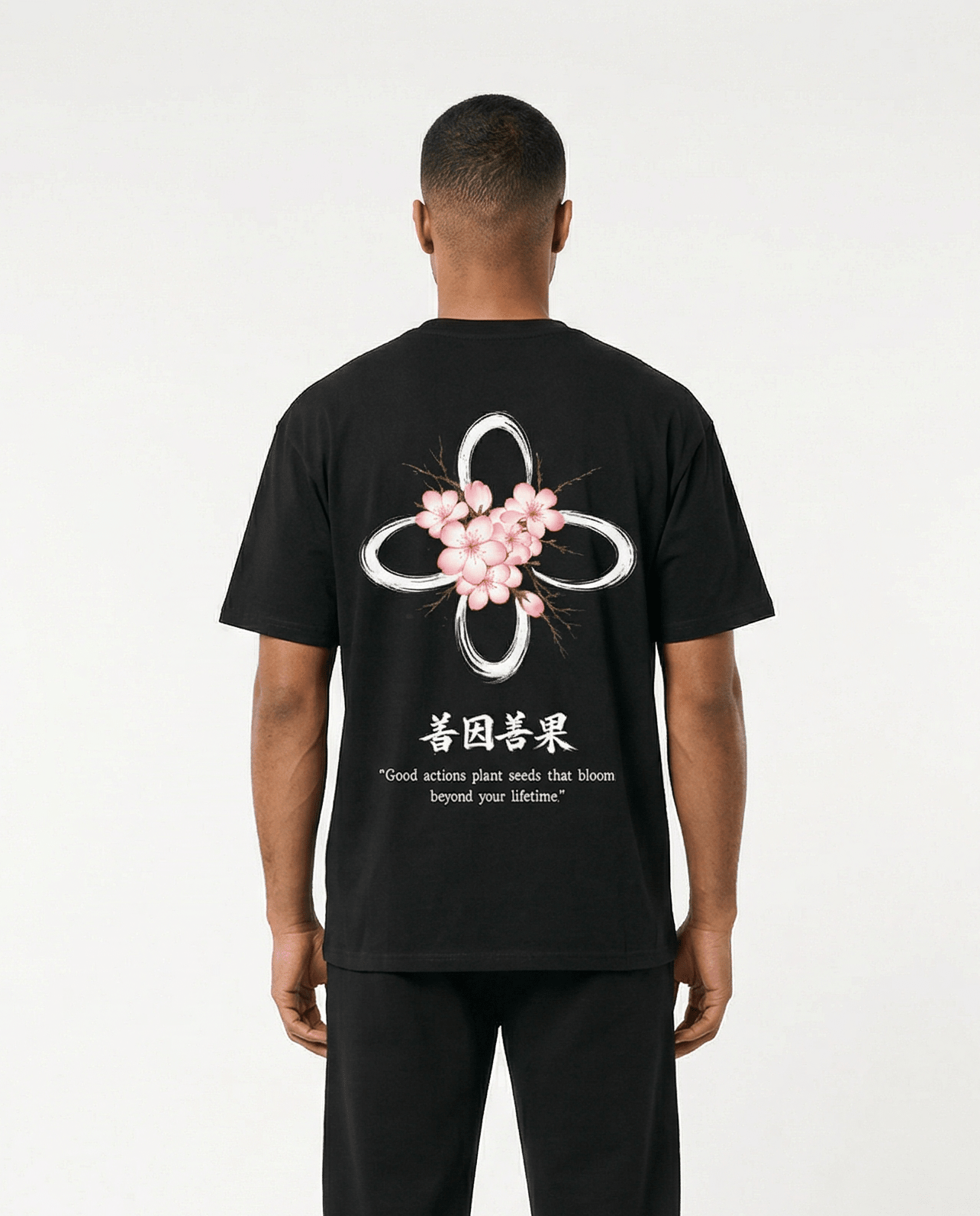 Black Oversized Shirt - Sakura - Destinée Clothing