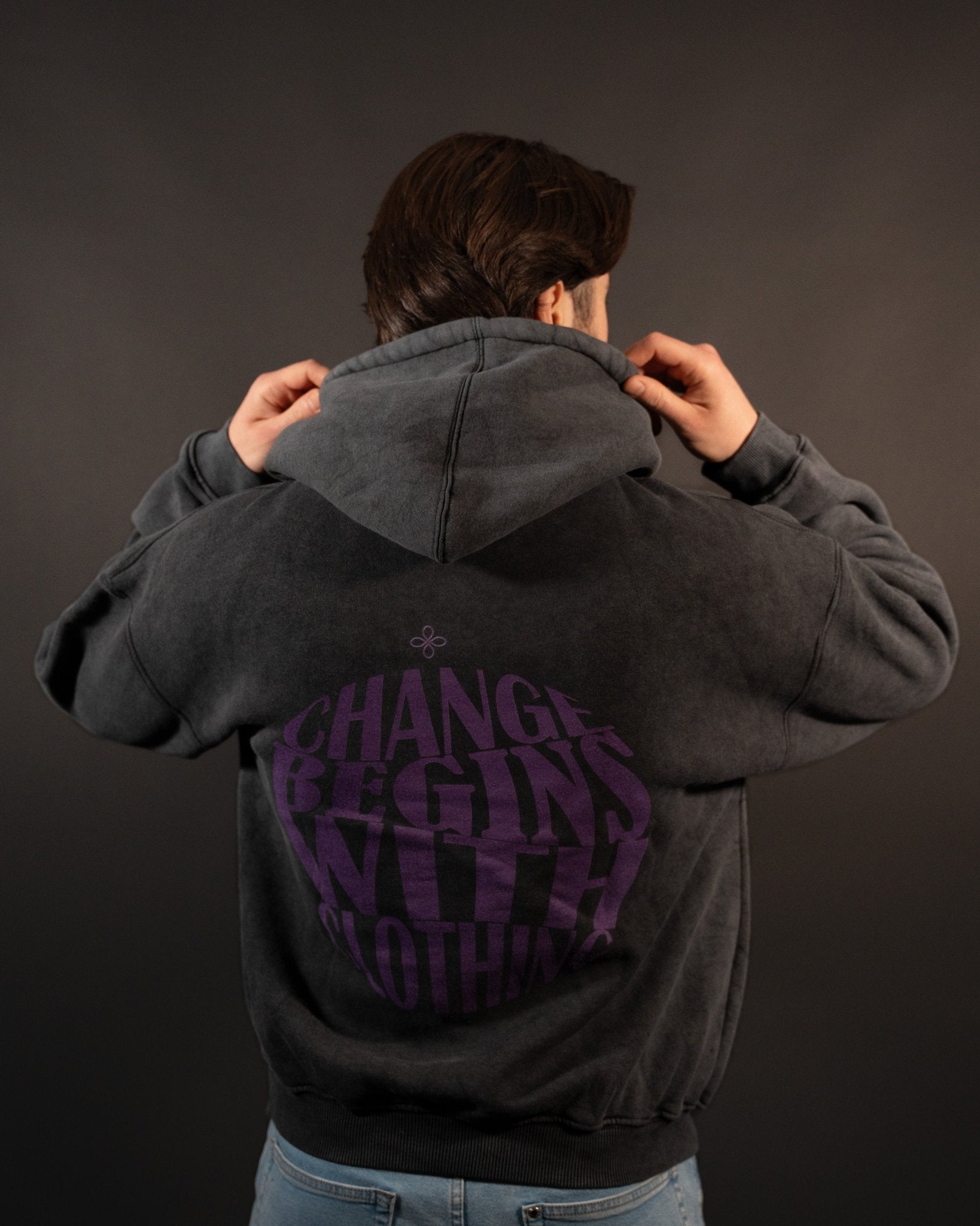 Oversized Hoodie - Change Begins With Clothing - Destinée Clothing