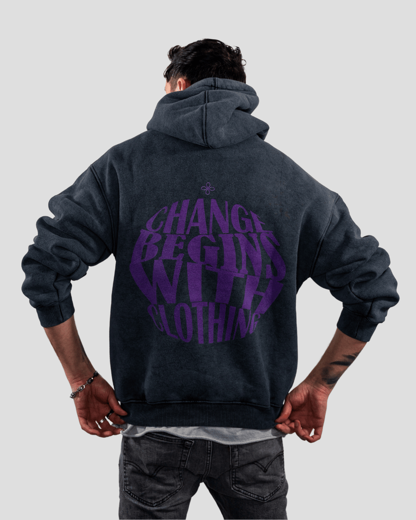 Oversized Hoodie - Change Begins With Clothing - Destinée Clothing