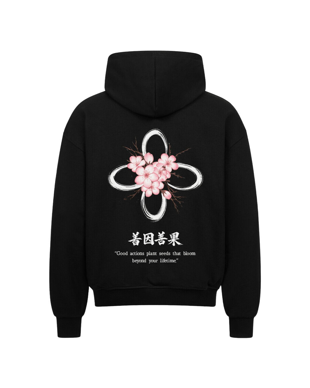 Oversized Zipper Hoodie - Sakura - Destinée Clothing